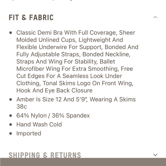 SKIMS | WEIGHTLESS DEMI BRA | ONYX / 36 / DD - Picture 10 of 11